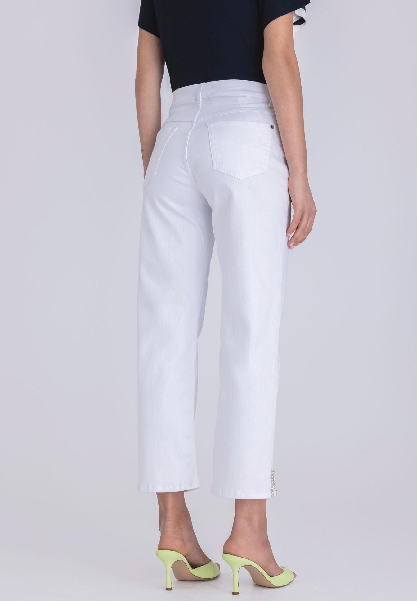 hose, weiße hose, hintertasche, leinenoptik, cargohöhe