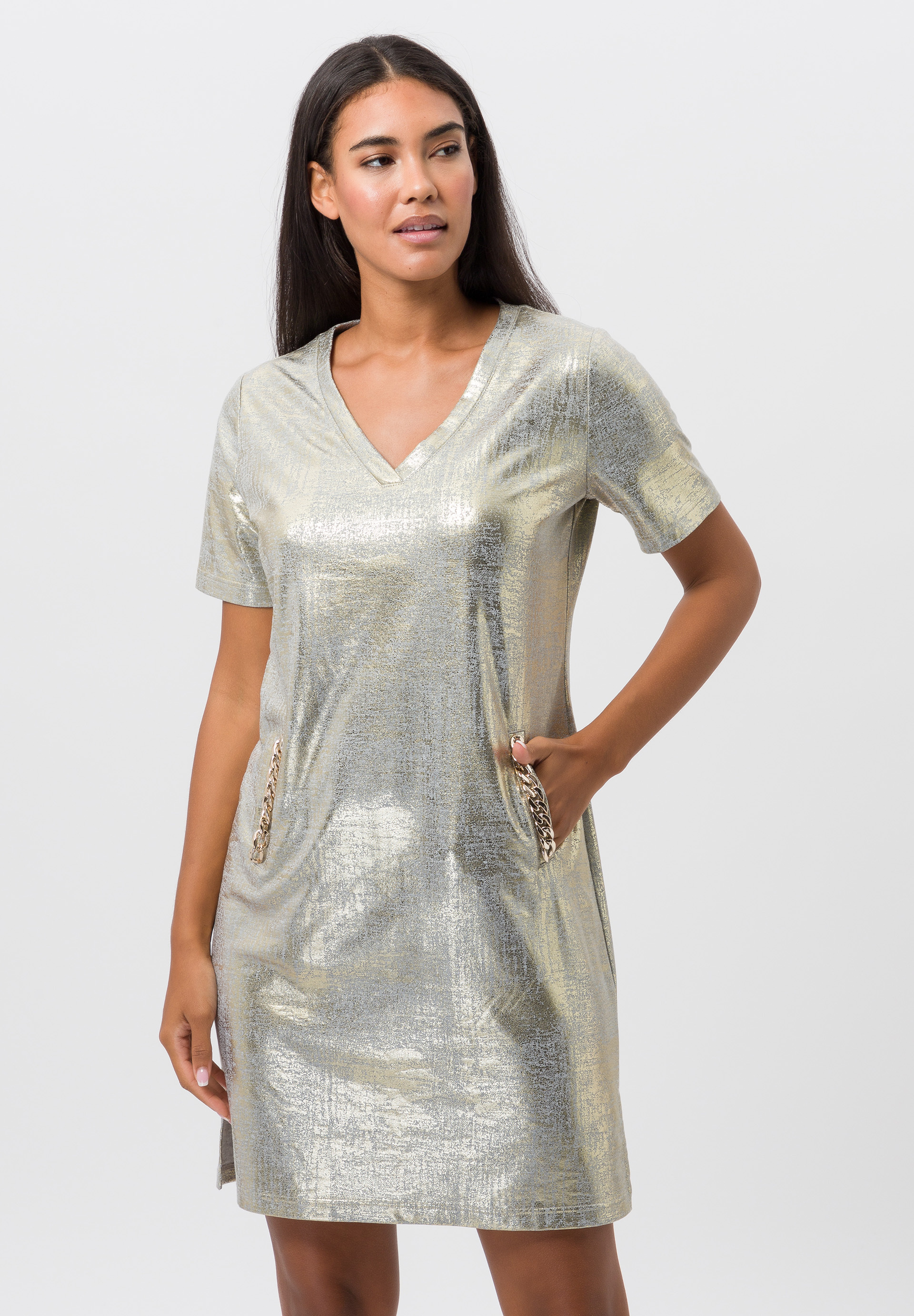 Kleid mit Gliederketten-Schmuckdekor - Produktbild 1