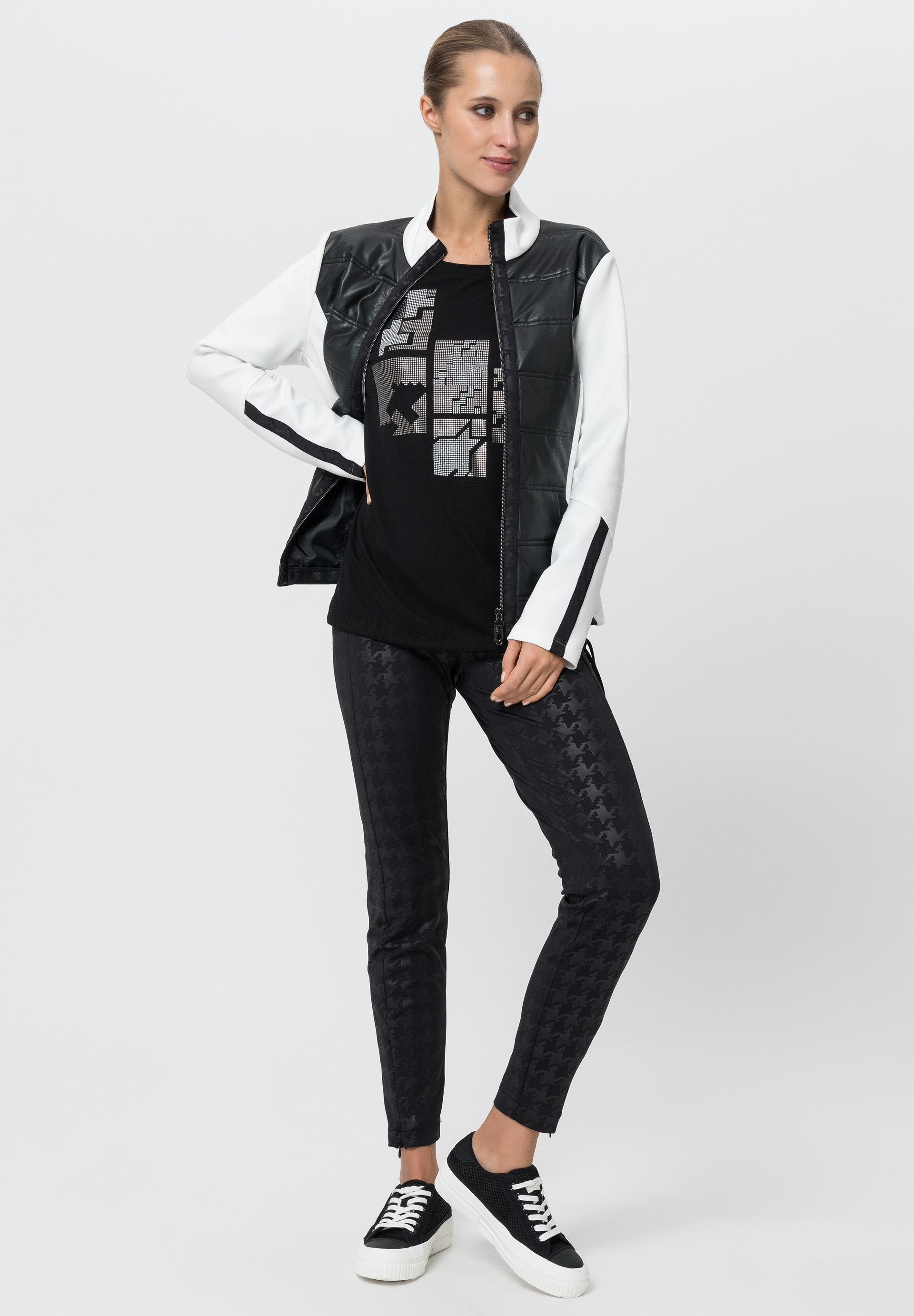 Leggings mit Hahnentritt-Alloverprint - Produktbild 2