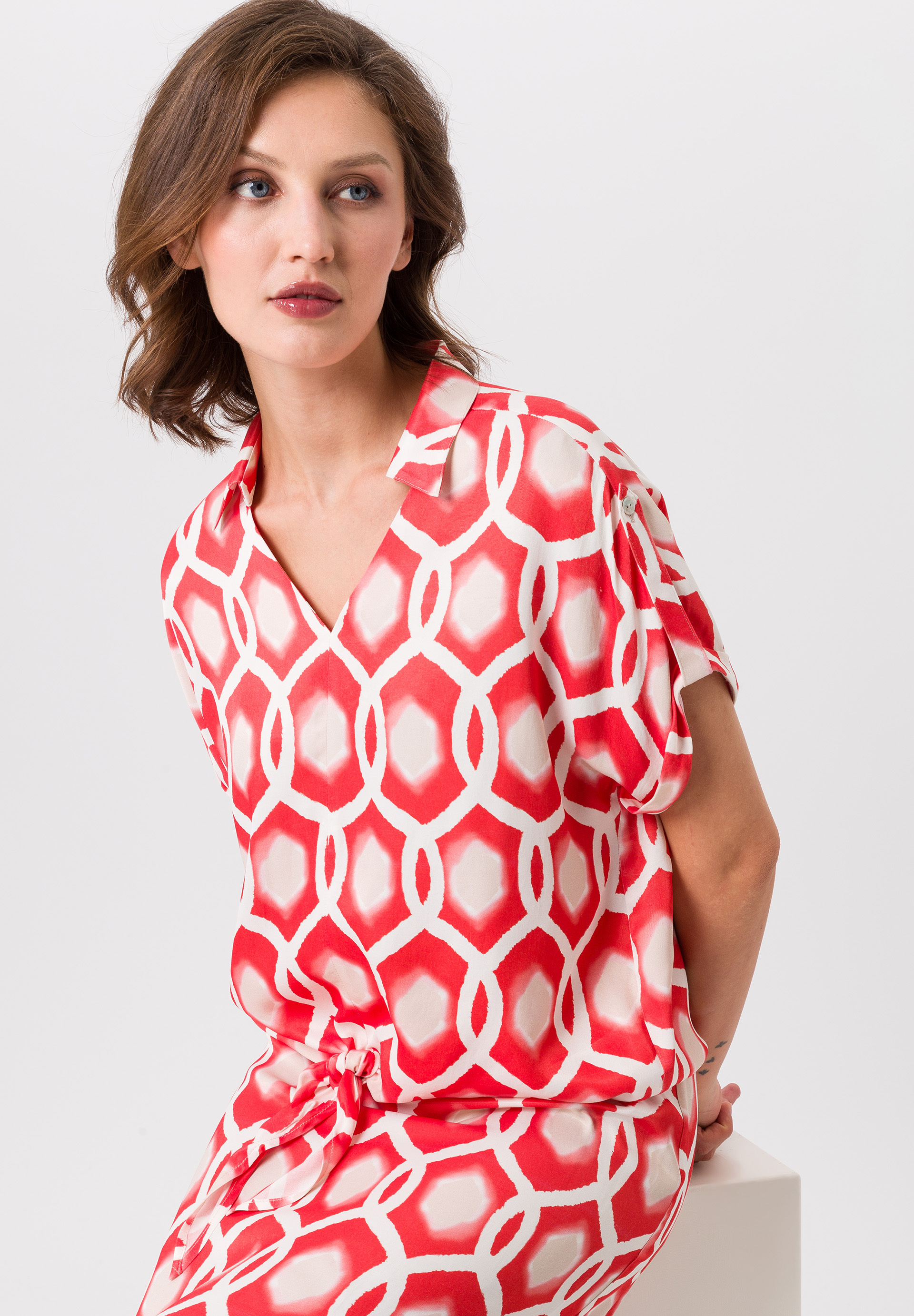 Bluse mit Bindeband - Bild 4