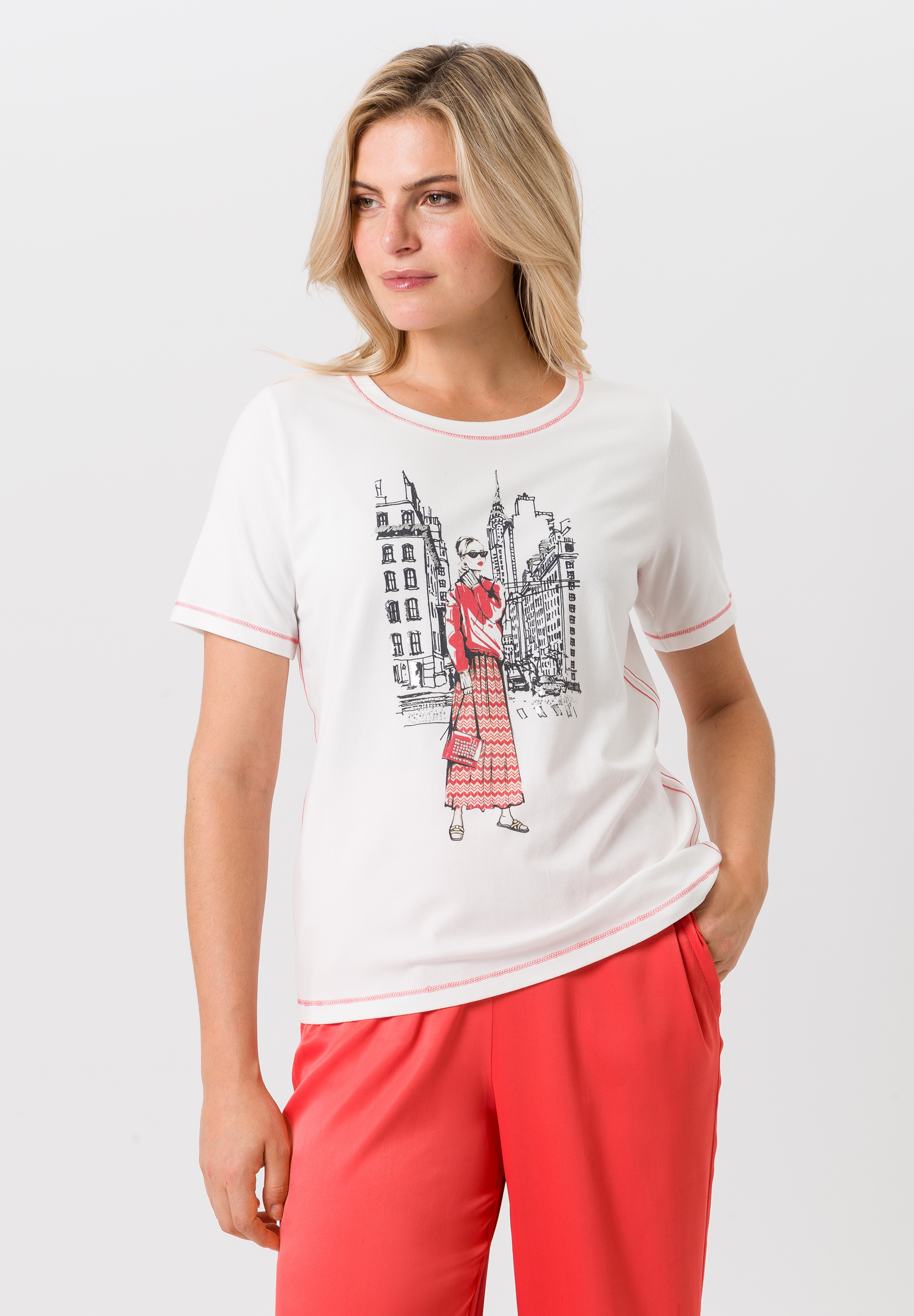 Shirt mit Kontrastnähten - Produktbild 1