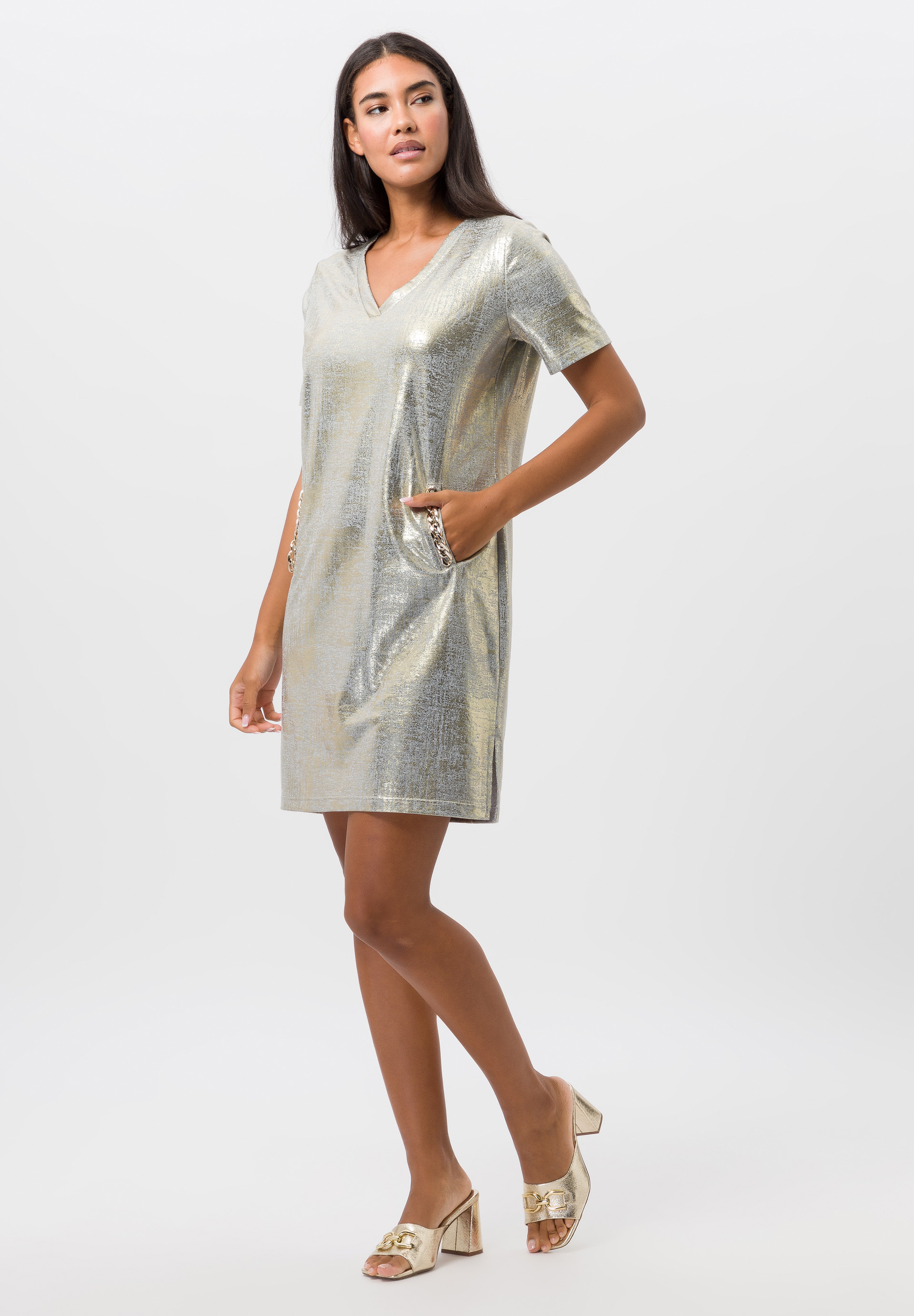 Kleid mit Gliederketten-Schmuckdekor - Produktbild 2