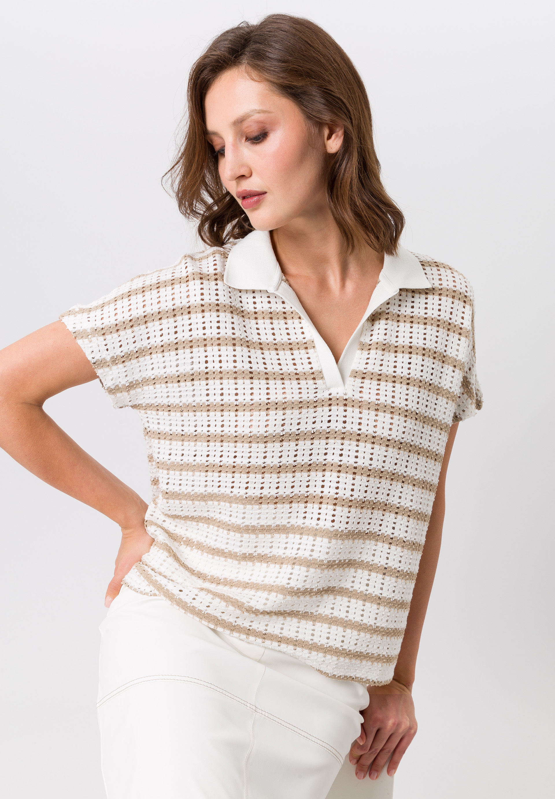 Strickshirt mit luftigem Strickmuster - Bild 4