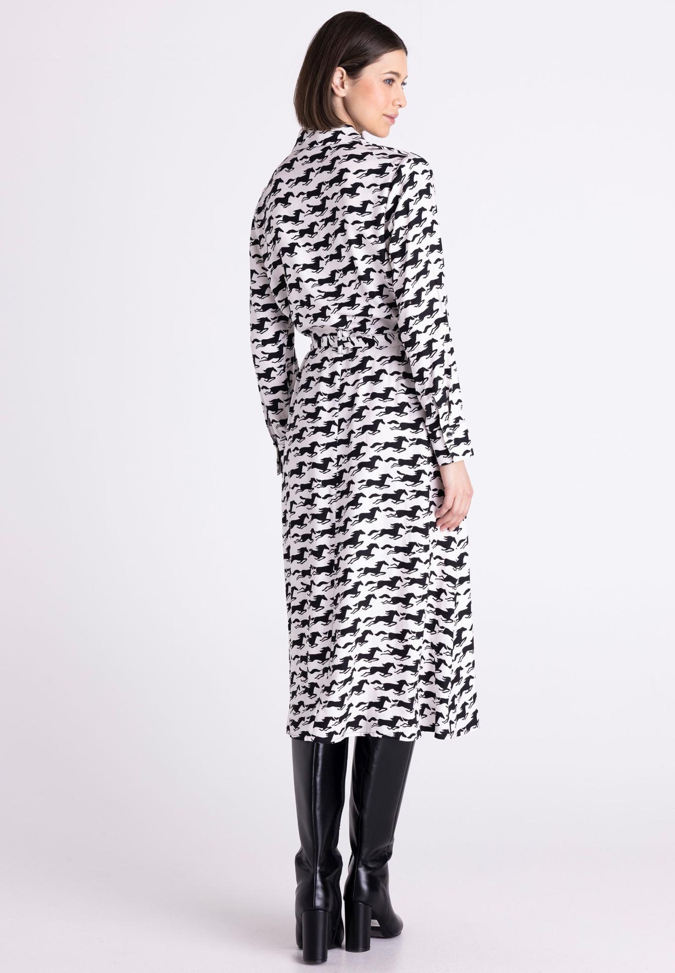 Kleid, langer Rock?, musterkleid, mittellang, Stiefel, Mantel, Kleid, Hahnentritt, Langarm, Druck, dress, long, pattern, black-white, boots, Kleid, Druck, Langarm, Knielang, Stiefel, Mantel, Druck, Hahnenmuster, Knielang, Overknee-Stiefel