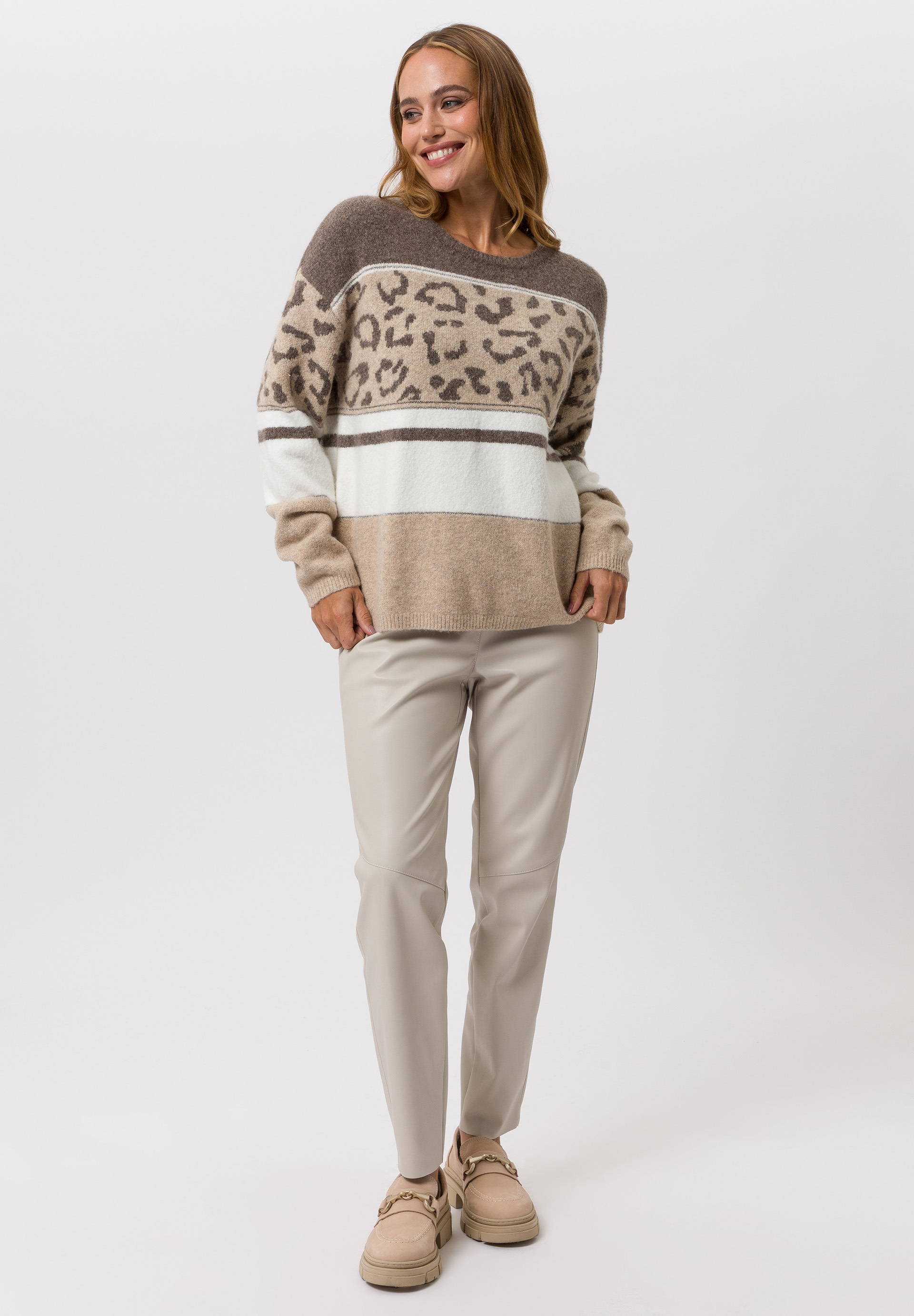 Knitted jumper In a trendy mix of patterns - Bild 3 Bekleidung, Strickwaren, Pullover, Bekleidung, Strickwaren, Pullover, Bekleidung, Strickwaren, Pullover