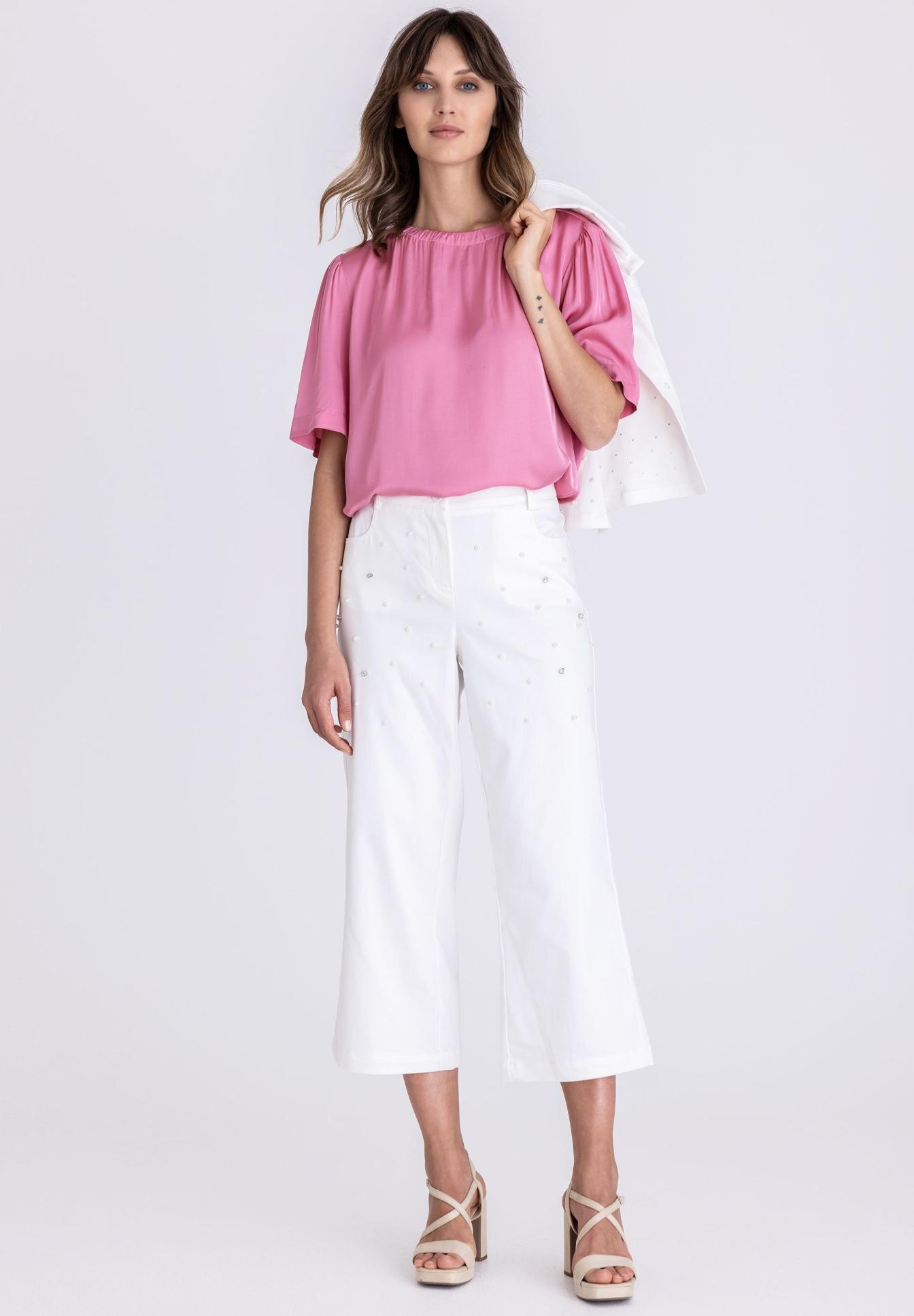 Blouse with pleated accent - Product Image 2