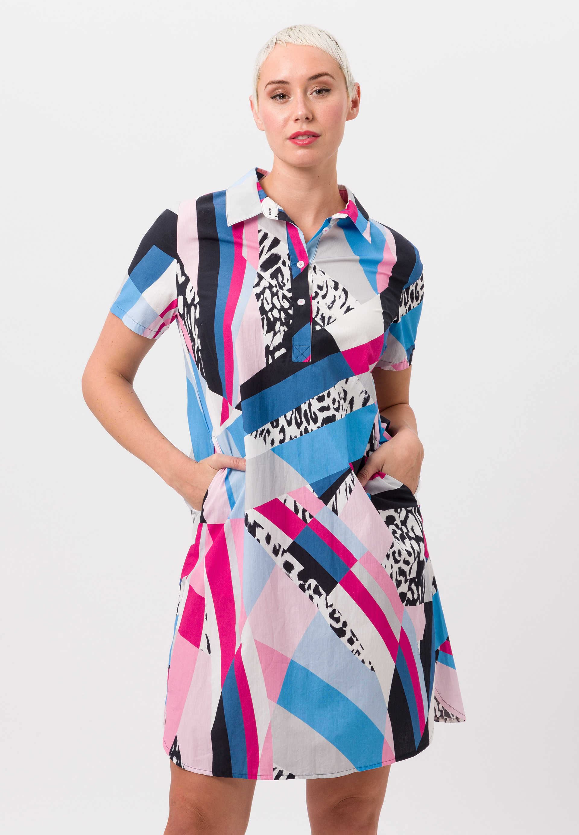 Kleid mit grafischem Alloverprint - Bild 1 Kleid mit grafischem Alloverprint - Bild 1