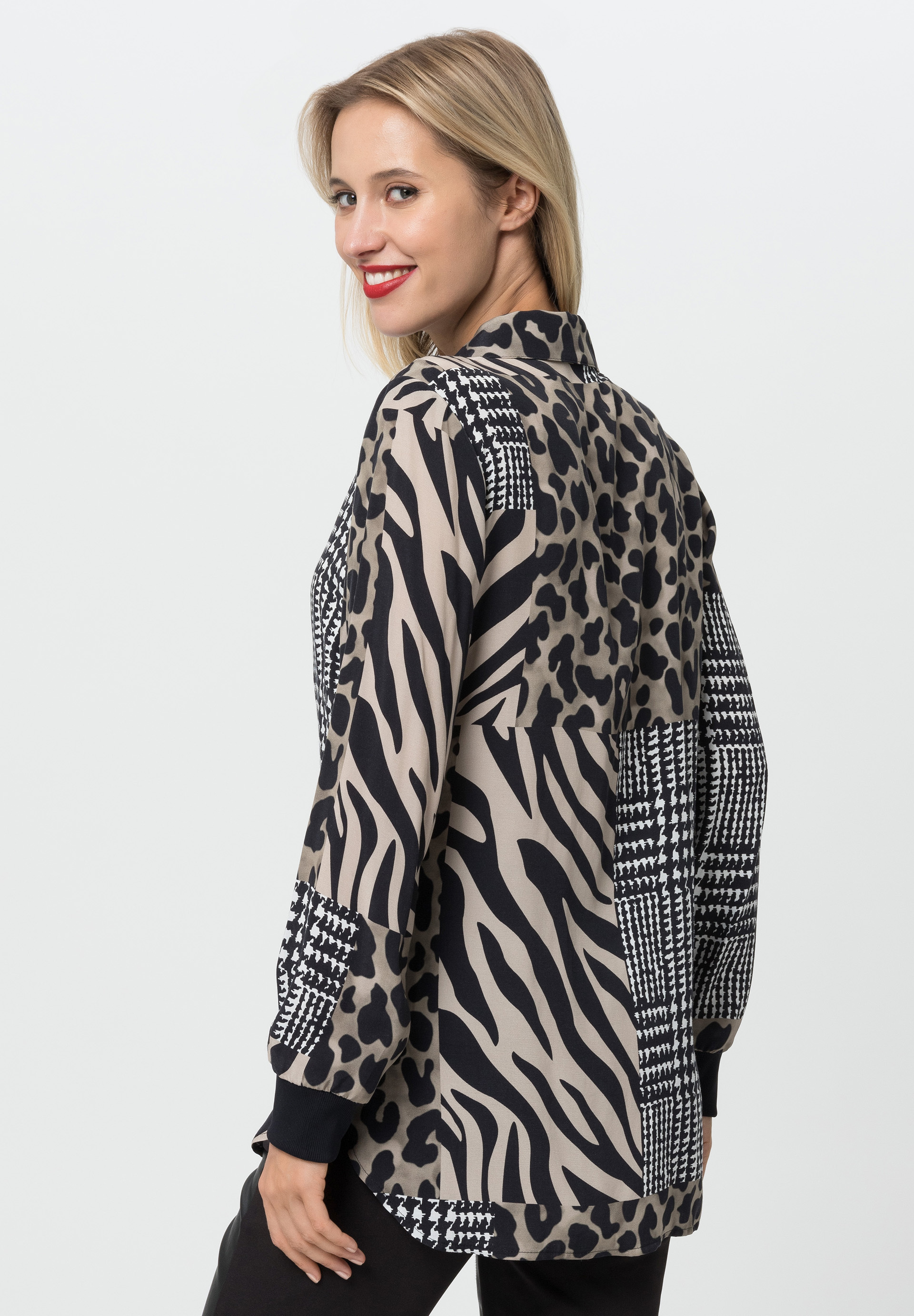 Blouse with pattern mix - Bild 2