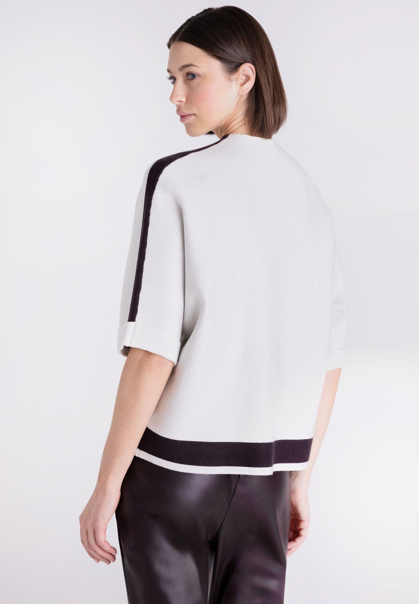 Poncho, Hemdjacke, Beige, Kontraststreifen, Kurzarm, cardigan, kurzarm, strick, weiß, Kontrastnaht, Pullover, Kurzarm, Strick, Grau, Kontraststreifen, Pullover, Kurzarm, Weiß, Kontrastband, Oversized