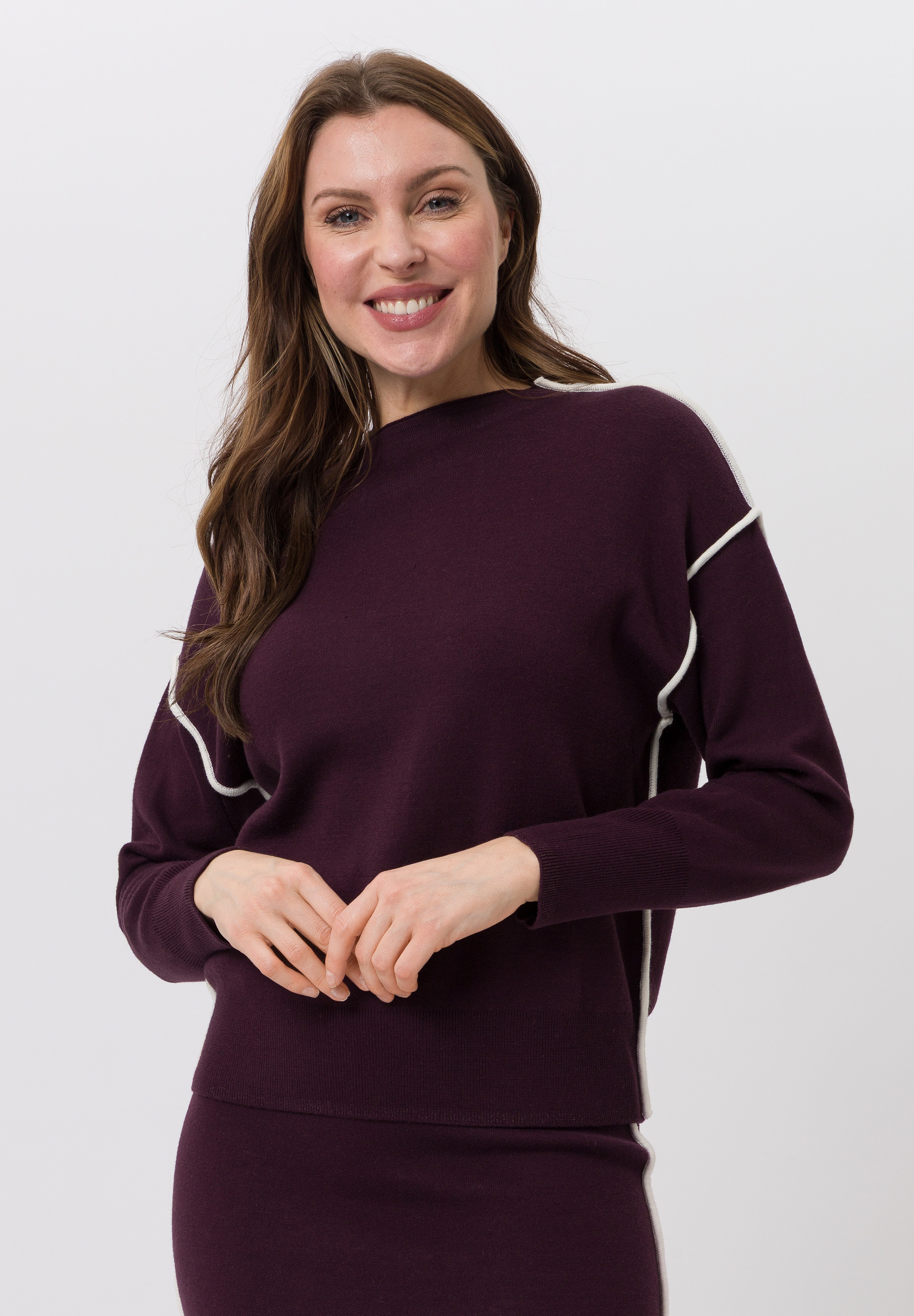Strickpullover mit Kontraststreifen - Produktbild 1