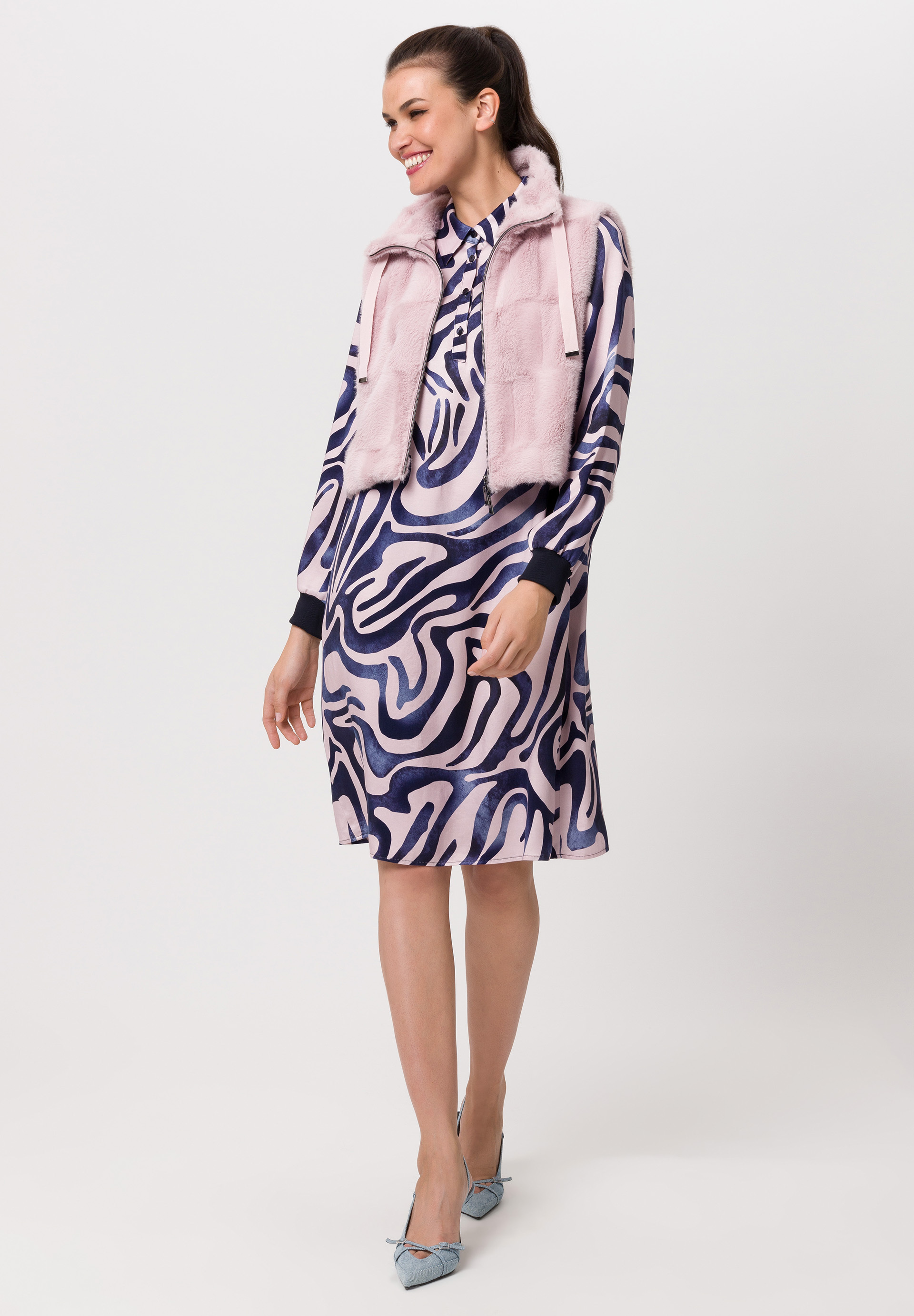 Dress with sporty polo collar - Product Image 2