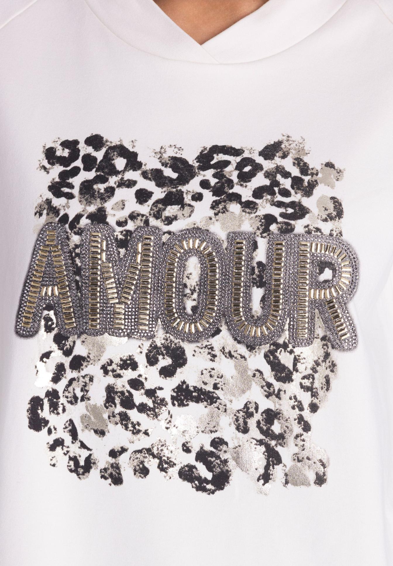 t-shirt, top, graphic, diamonds-stud, leopard-print, T-Shirt, Leopardenmuster, glitzernd, Buchstabenkunst, Logo-Detail