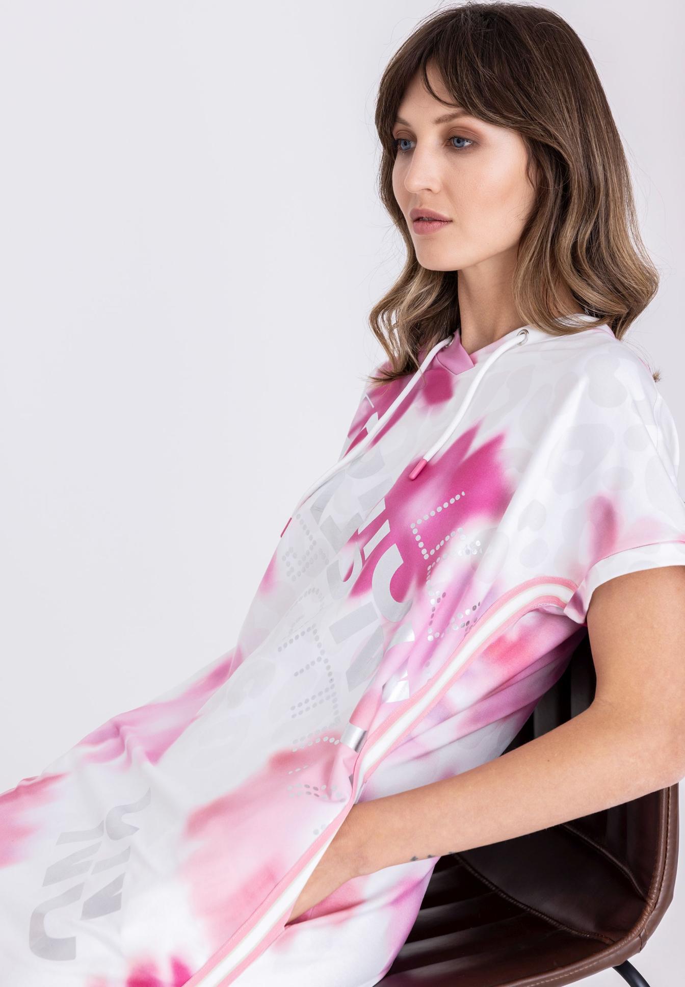 Pony-hoodie, Tie-dye, Hoodie, Weiß-Pink, Kapuzenpulli, Hoodie, Tie-dye, Pink, White, Sweatshirt, Hoodie, Größe, Pink, Tie-dye, Kapuze