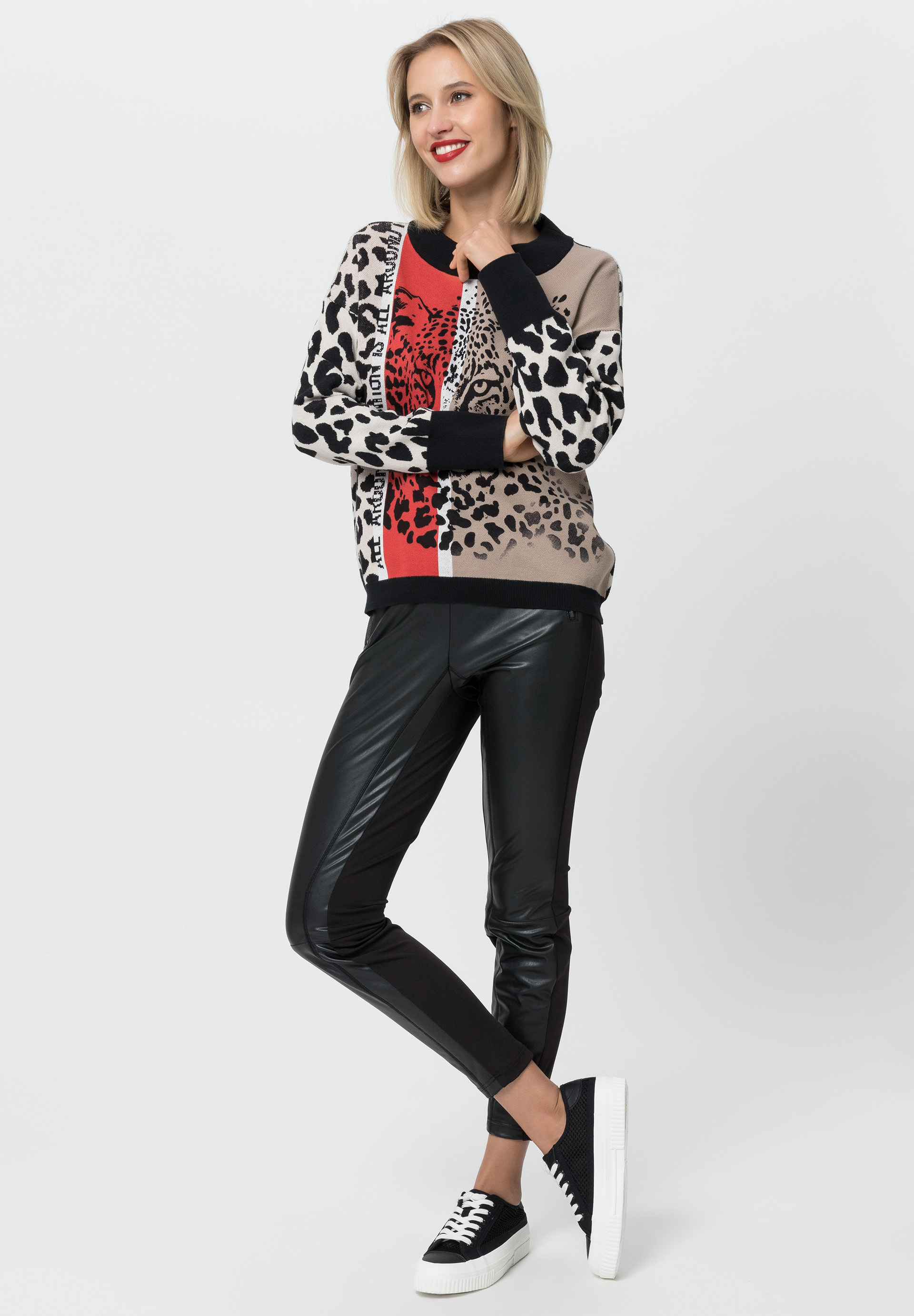 Strickpullover mit Leopardenmuster - Produktbild 2