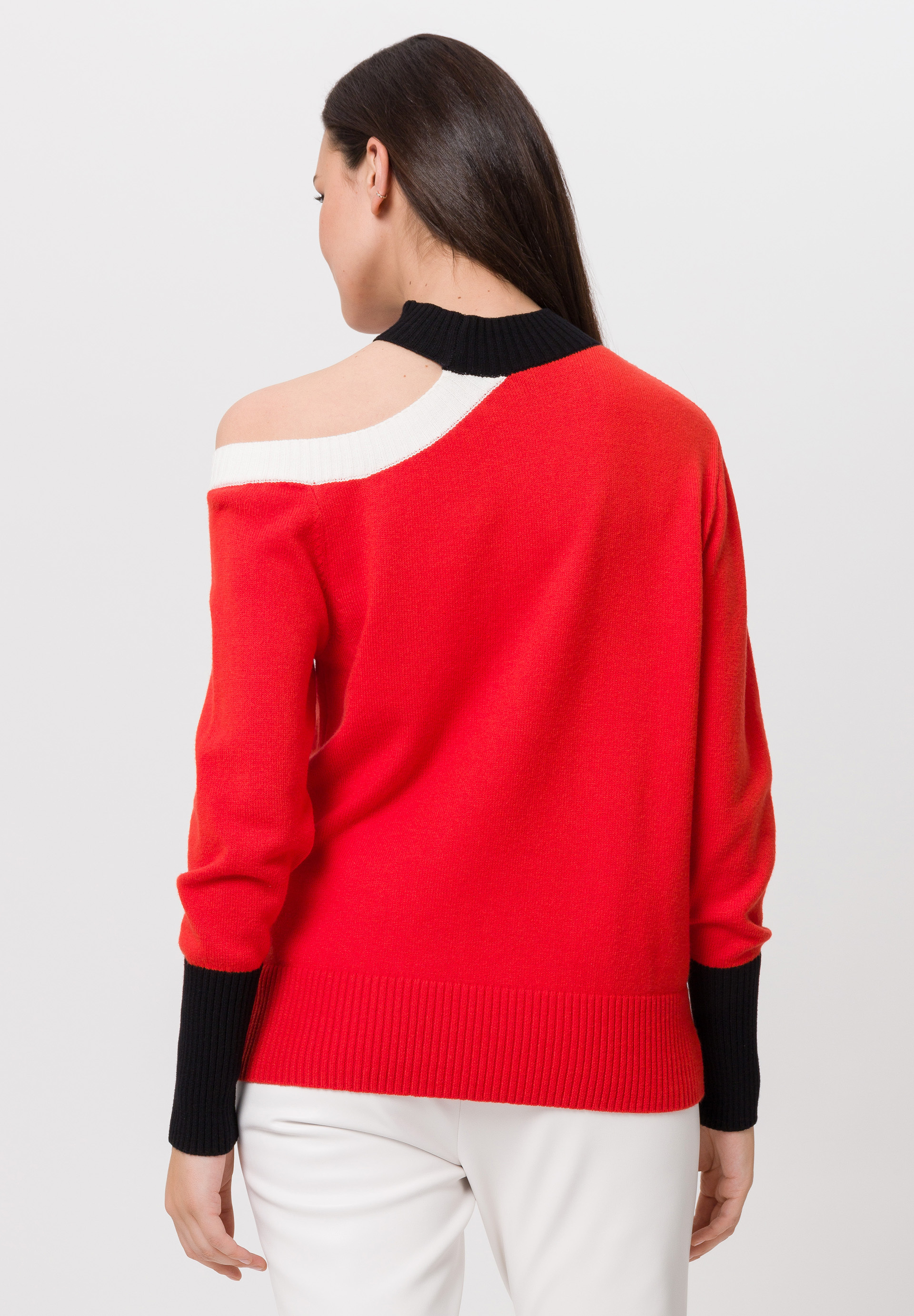 Knitted jumper with one-shoulder cut-out - Bild 2 Knitted jumper with one-shoulder cut-out - Bild 2
