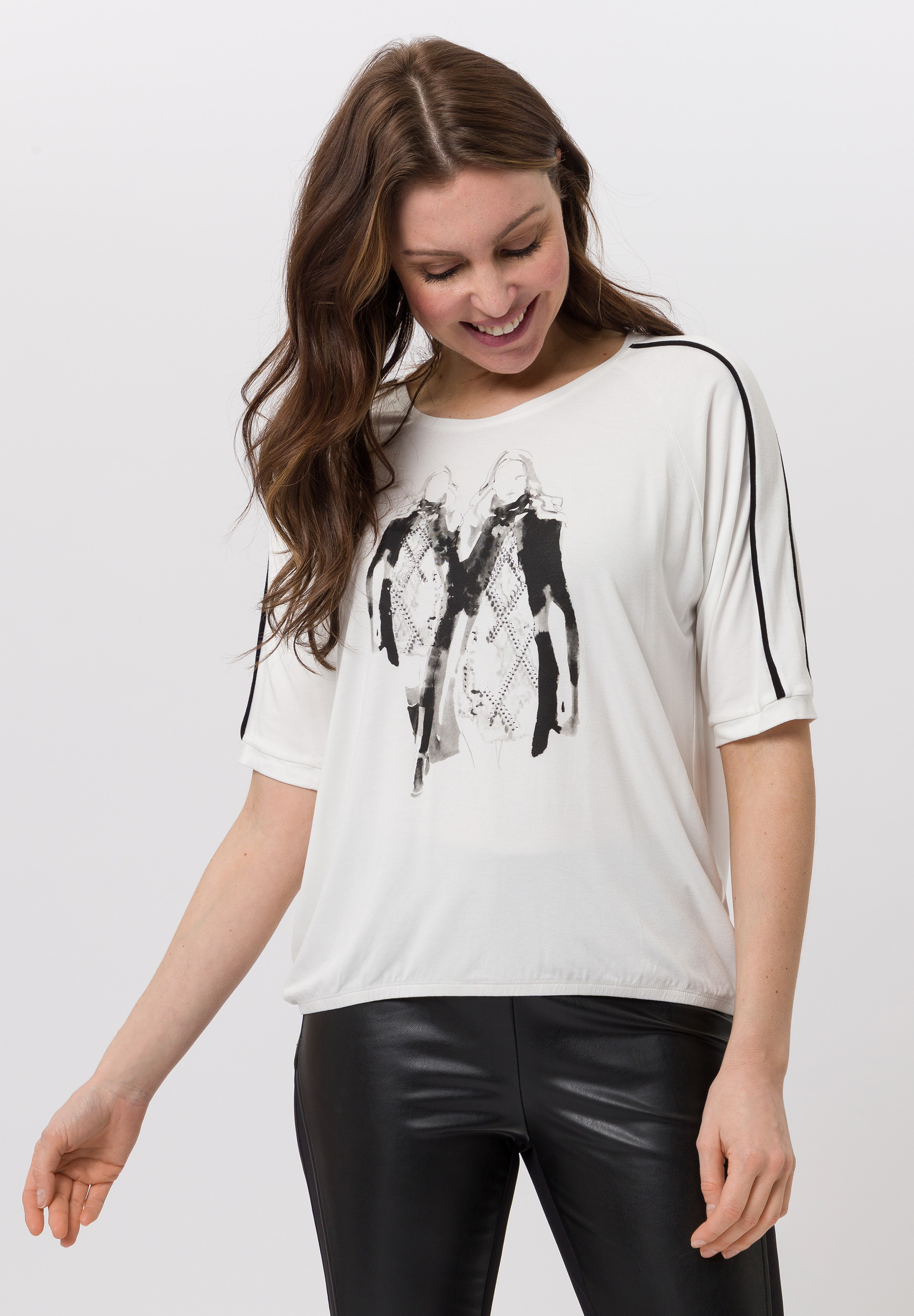 Shirt mit elastischem Saum - Bild 4 T-shirt, Hemd, Bluse, Langarm, Person, T-shirt, Hemd, Bluse, Langarm, Person, T-shirt, Hemd, Bluse, Langarm, Person, T-shirt, Hemd, Bluse, Langarm, Person, T-shirt, Hemd, Bluse, Langarm, Person, T-shirt, Hemd, Bluse, Langarm, Person