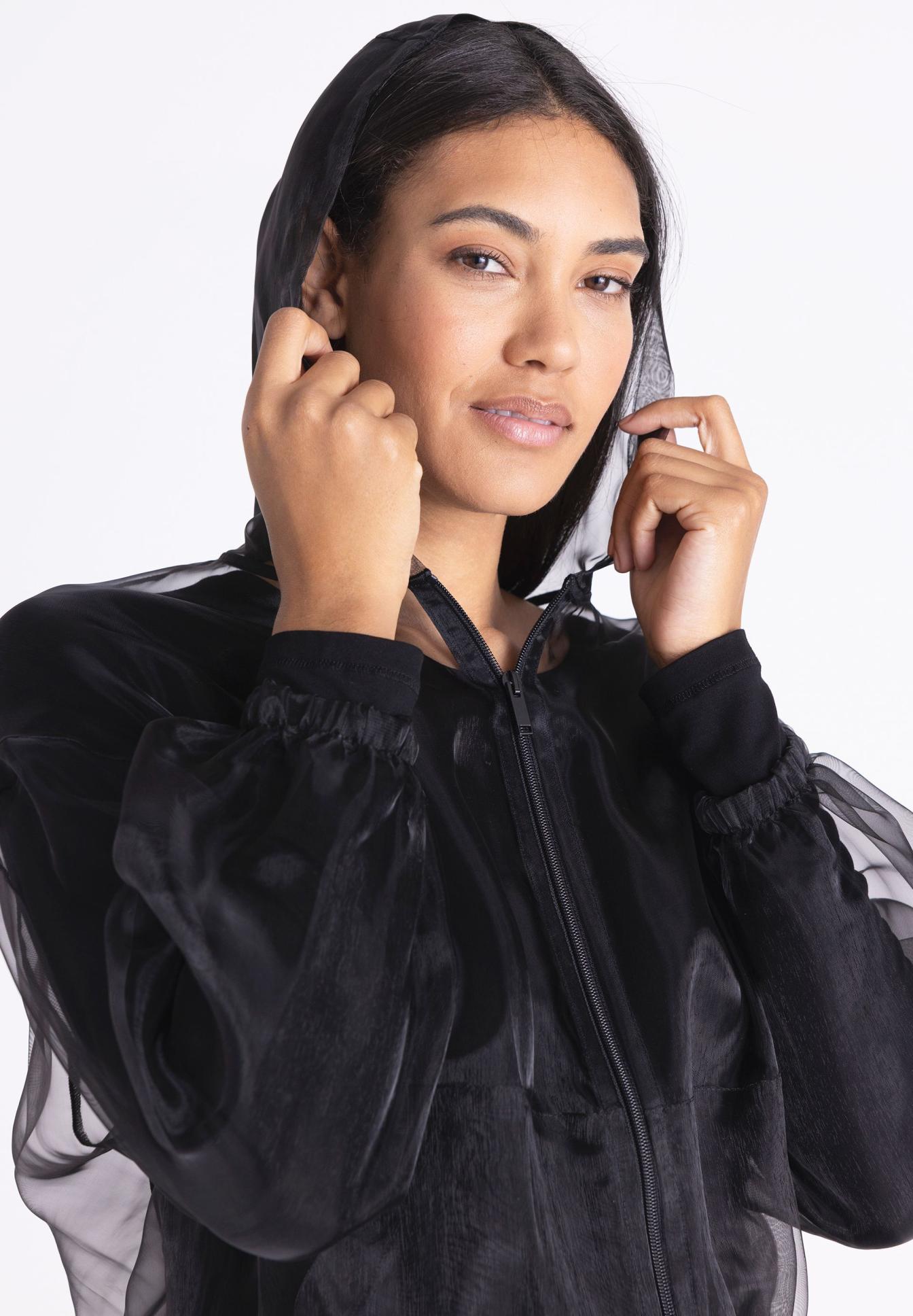 Hoodie, Oversize, Schwarz, Mesh, Kapuzenjacke, jacke, Mesh, Kapuze, Reißverschluss, schwarz, Hoodie, Mesh sleeves, Zipper, Black, Hooded jacket, jacke, transparente stoffe, hoodie, dunkler color, reissverschluss, jacke, Hoodie, Mesh, Schwarz, Kapuzenjacke