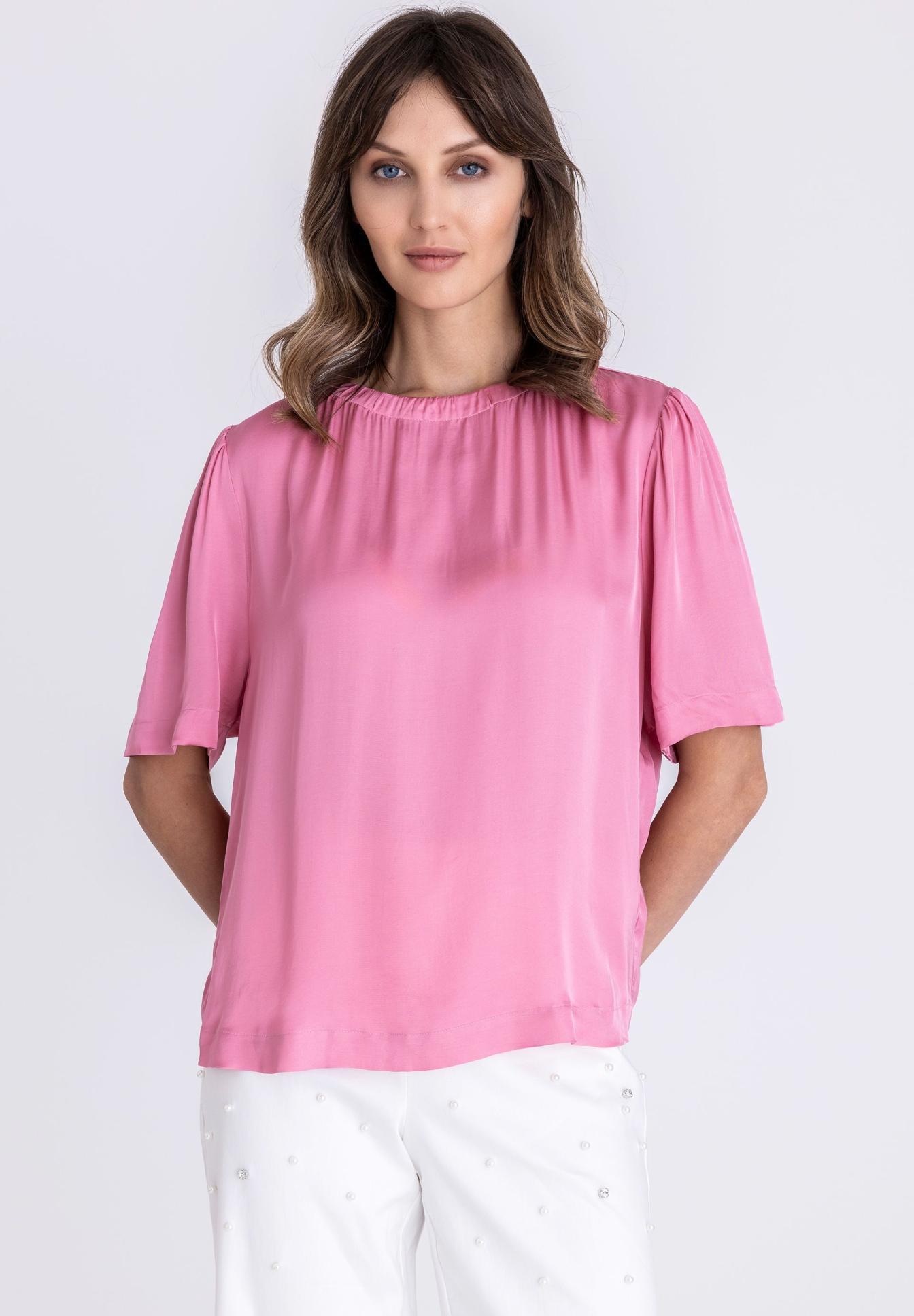 Blouse with pleated accent - Product Image 1