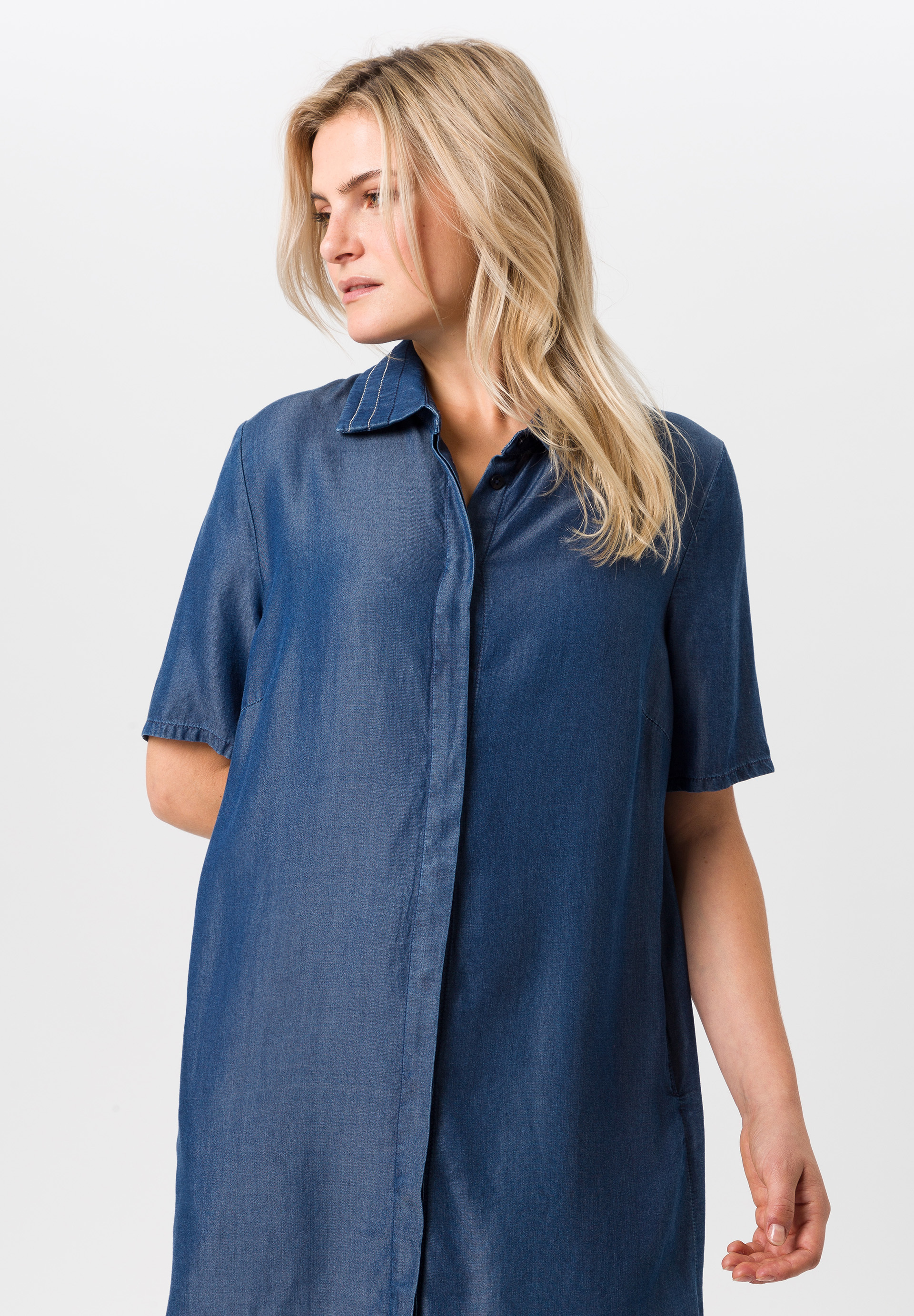 Blouse dress with concealed button placket - Bild 4 Blouse dress with concealed button placket - Bild 4