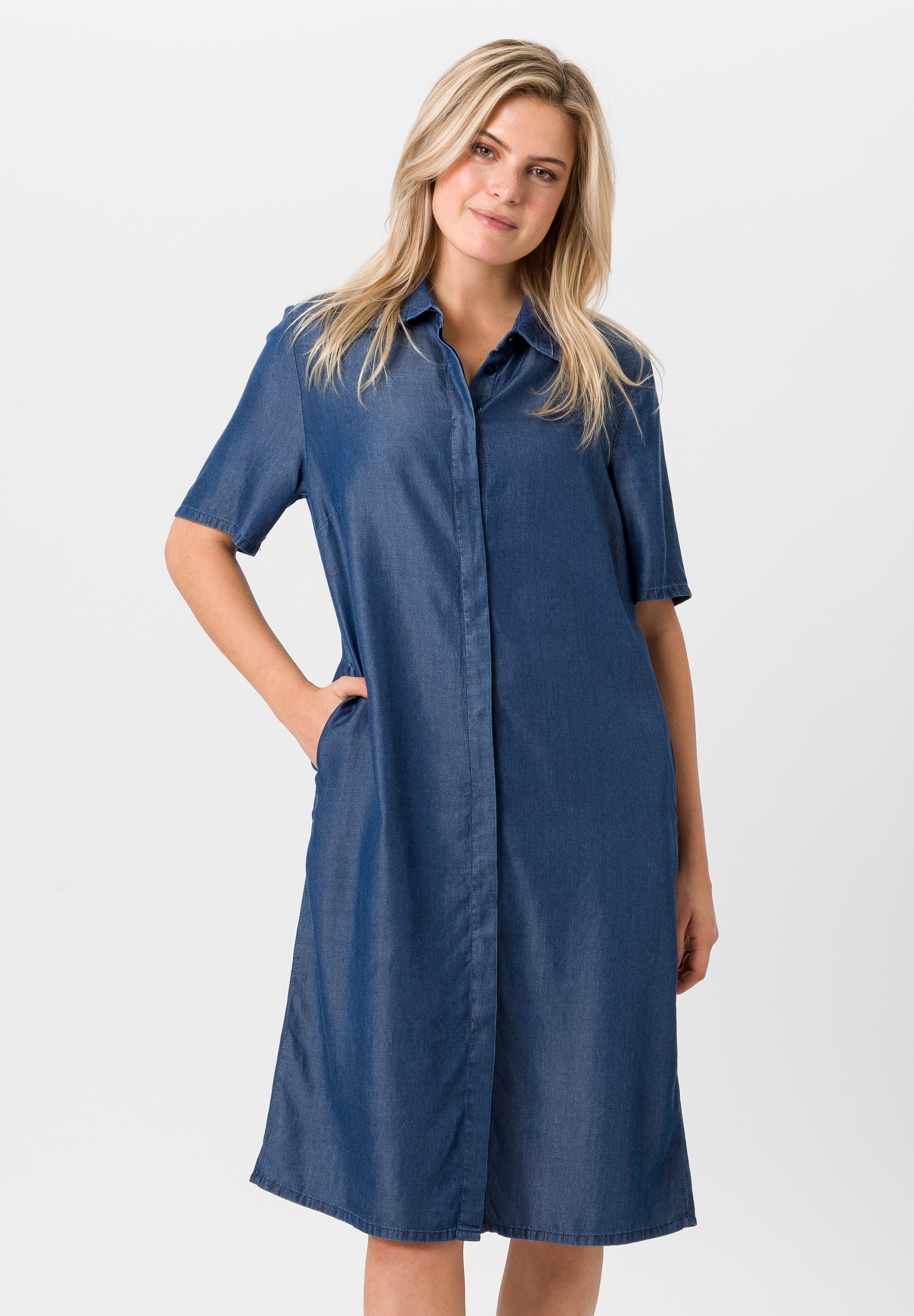 Blusenkleid mit verdeckter Knopfleiste Blusenkleid mit verdeckter Knopfleiste - Produktbild 1