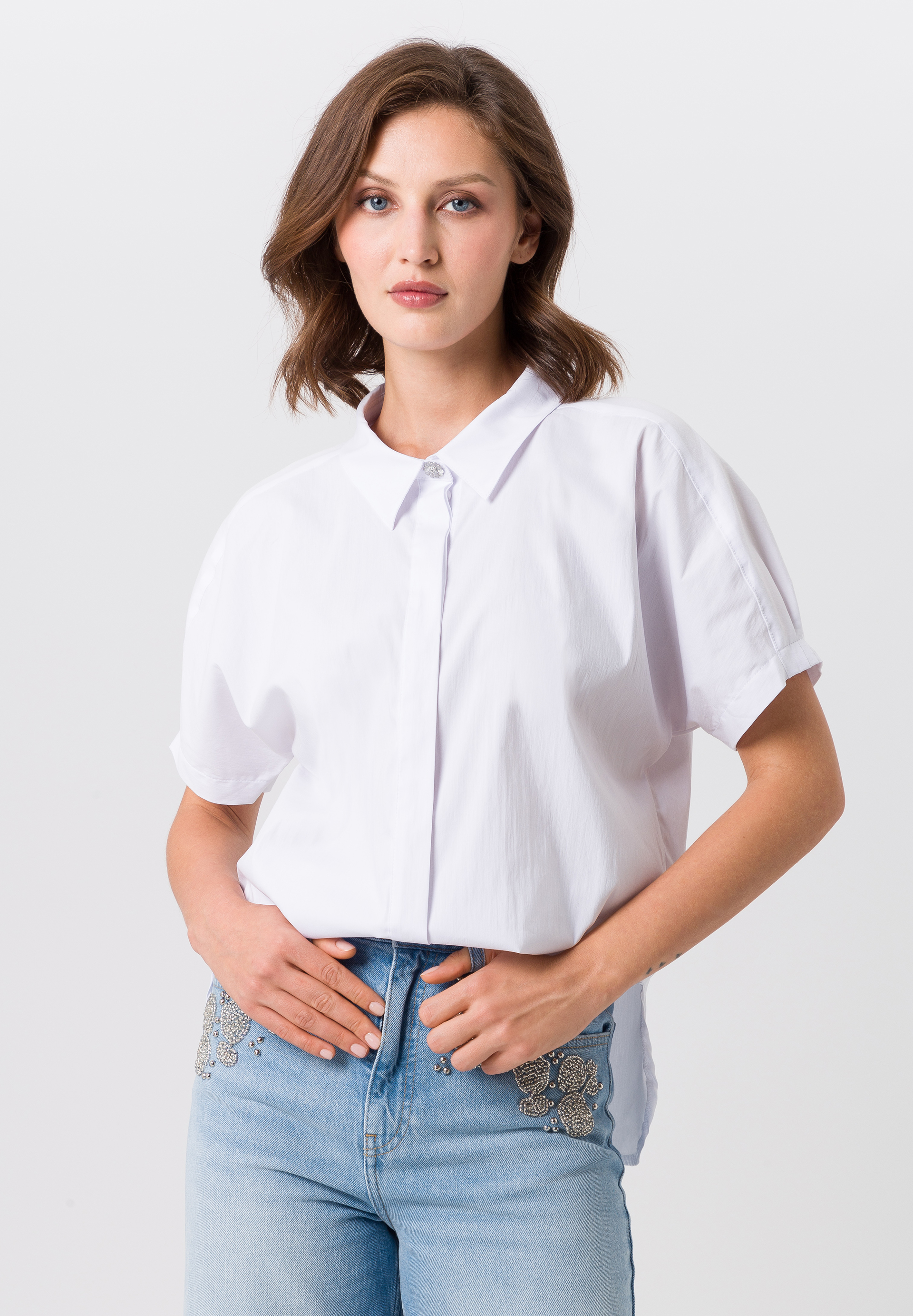 Blouse with concealed button placket - Bild 1 Blouse with concealed button placket - Bild 1