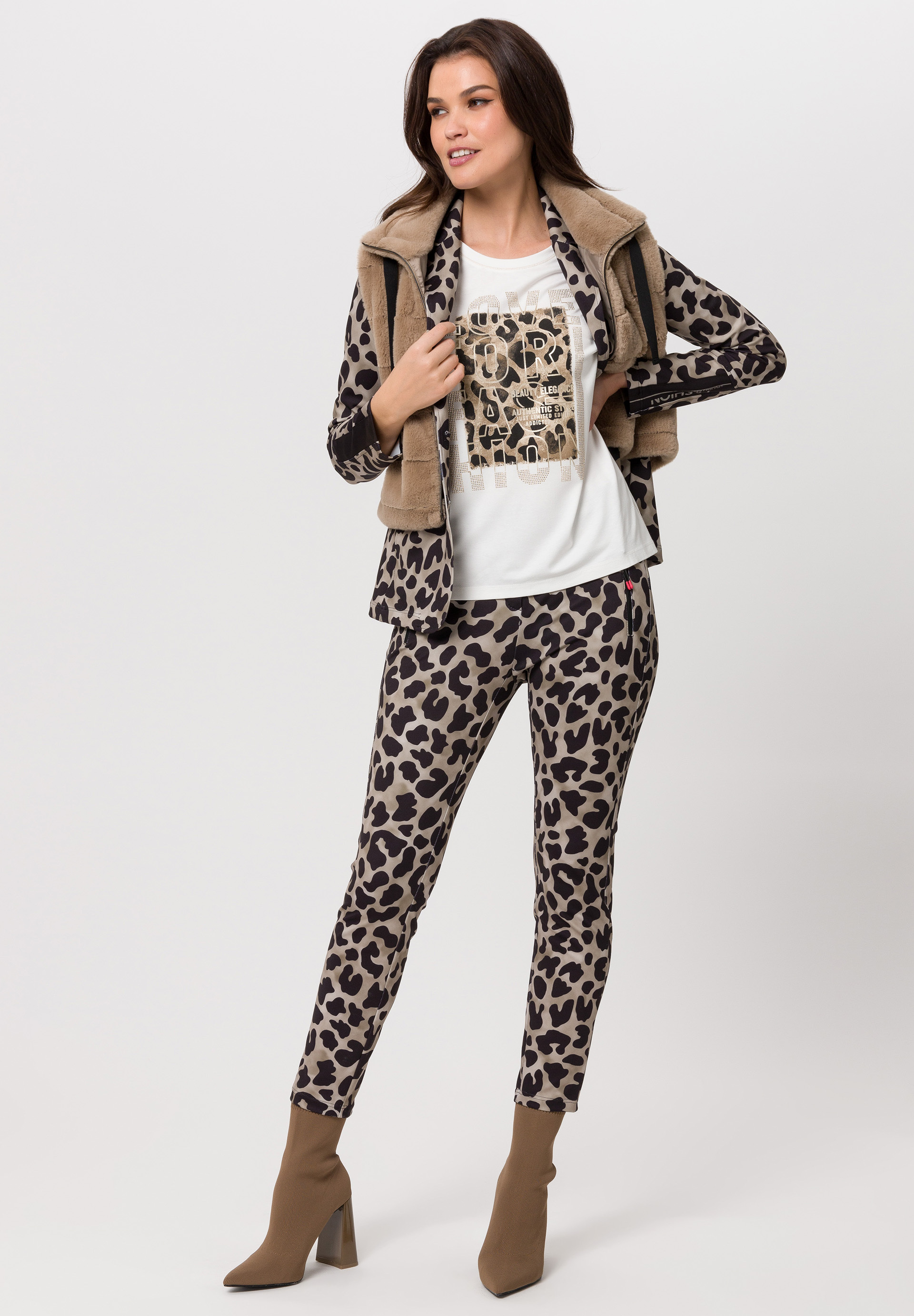 Shirt with front print and stones - Product Image 2