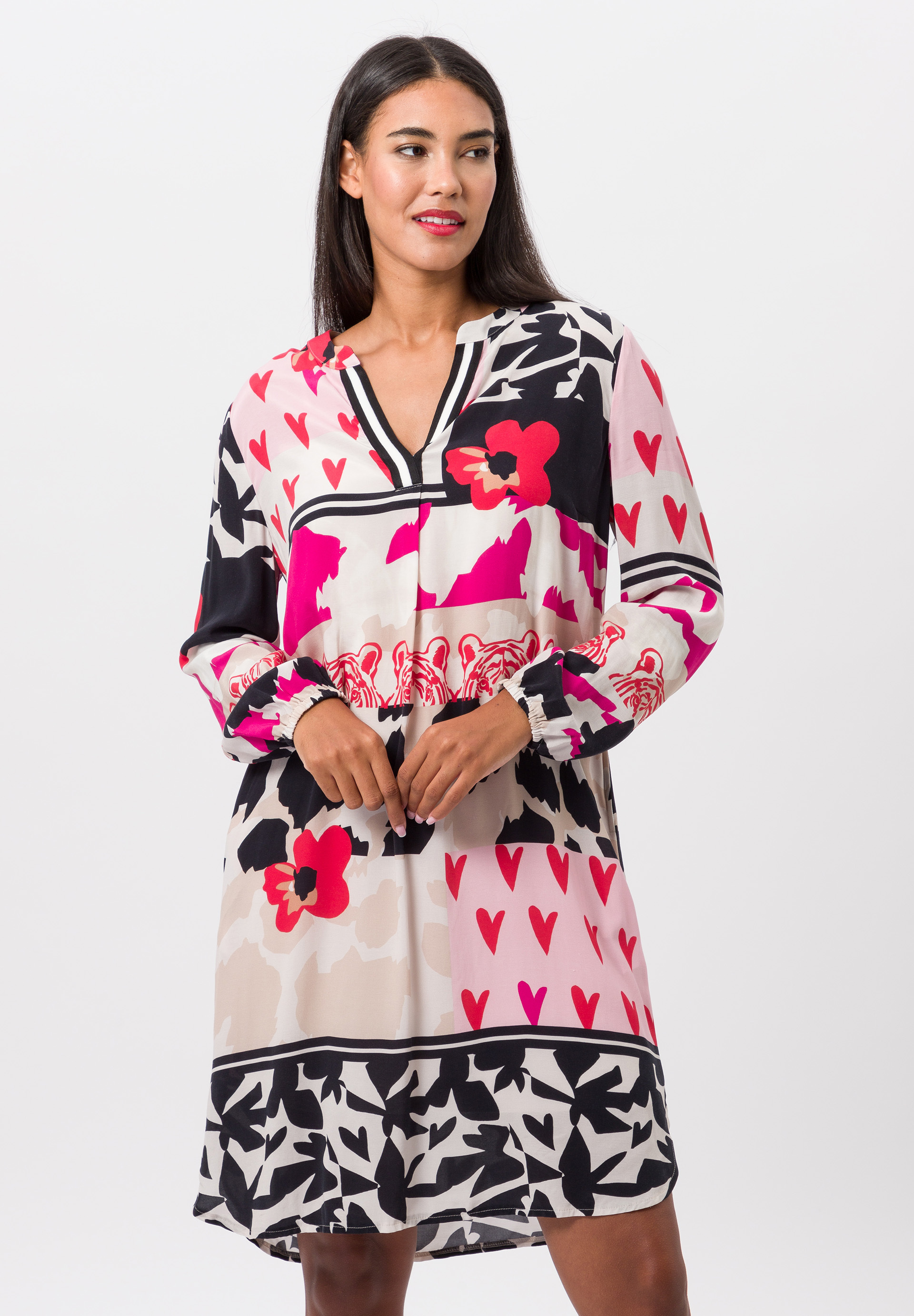 Kleid mit elastischen Ärmelsäumen - Produktbild 1