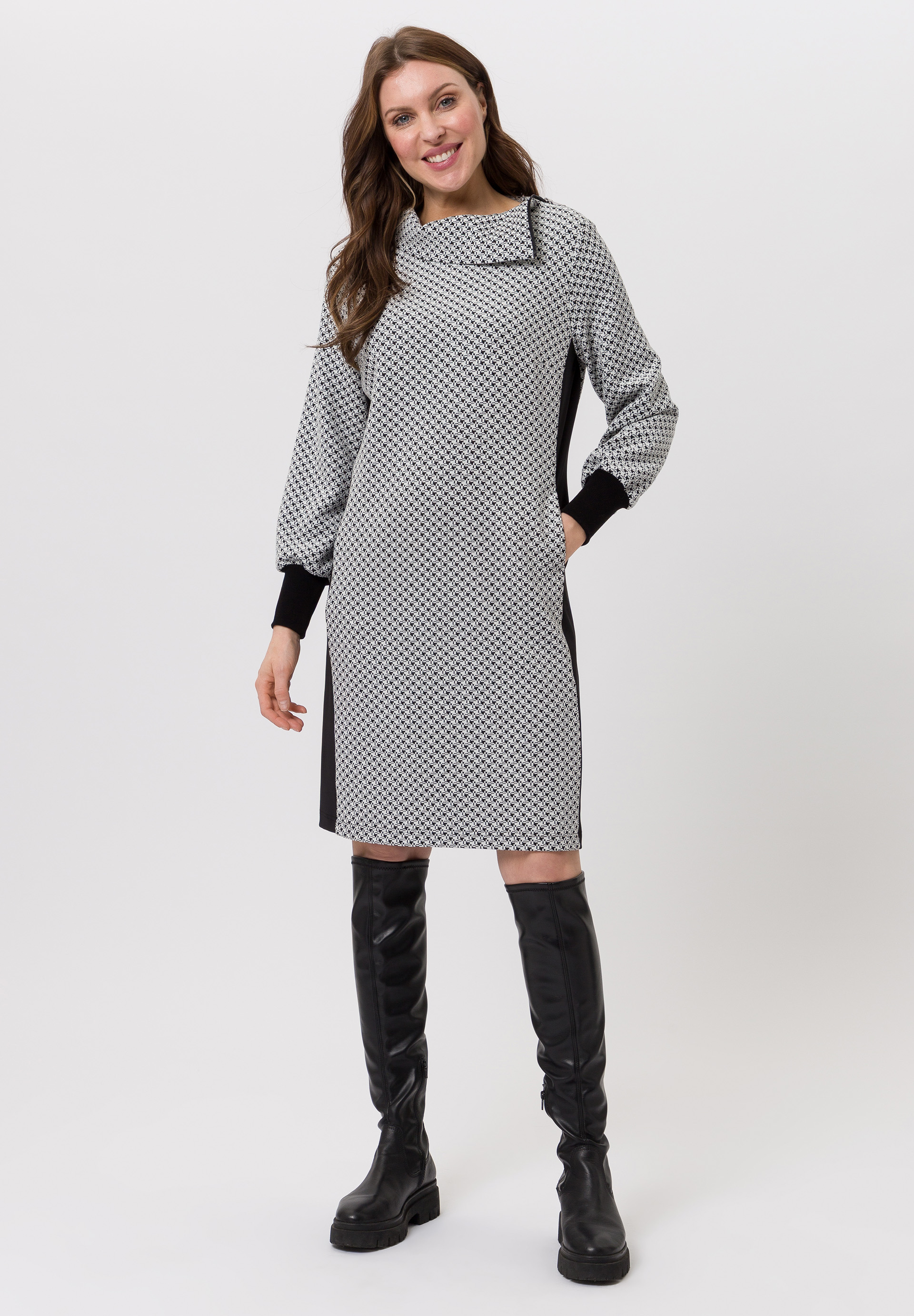 Langarm, Mantel, Kleid, Person, Schuh