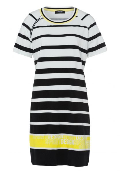 Kleid im variierendem Streifen-Look