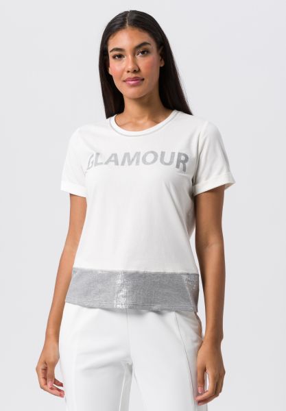 Shirt mit glänzendem Typo-Print