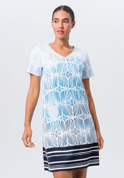 Wendekleid mit Alloverprint und kurzen Ärmeln