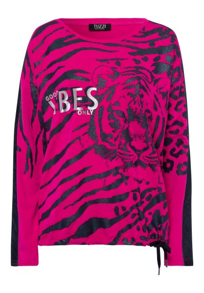 Shirt mit glänzendem Tiger-Print