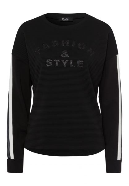 Sweatshirt mit Typo in dezentem Metallic-Look