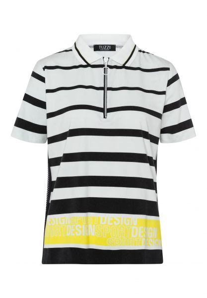 Poloshirt mit variierendem Streifenmuster