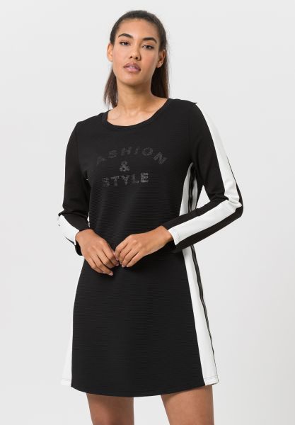 Kleid mit Print und Plissee-Optik