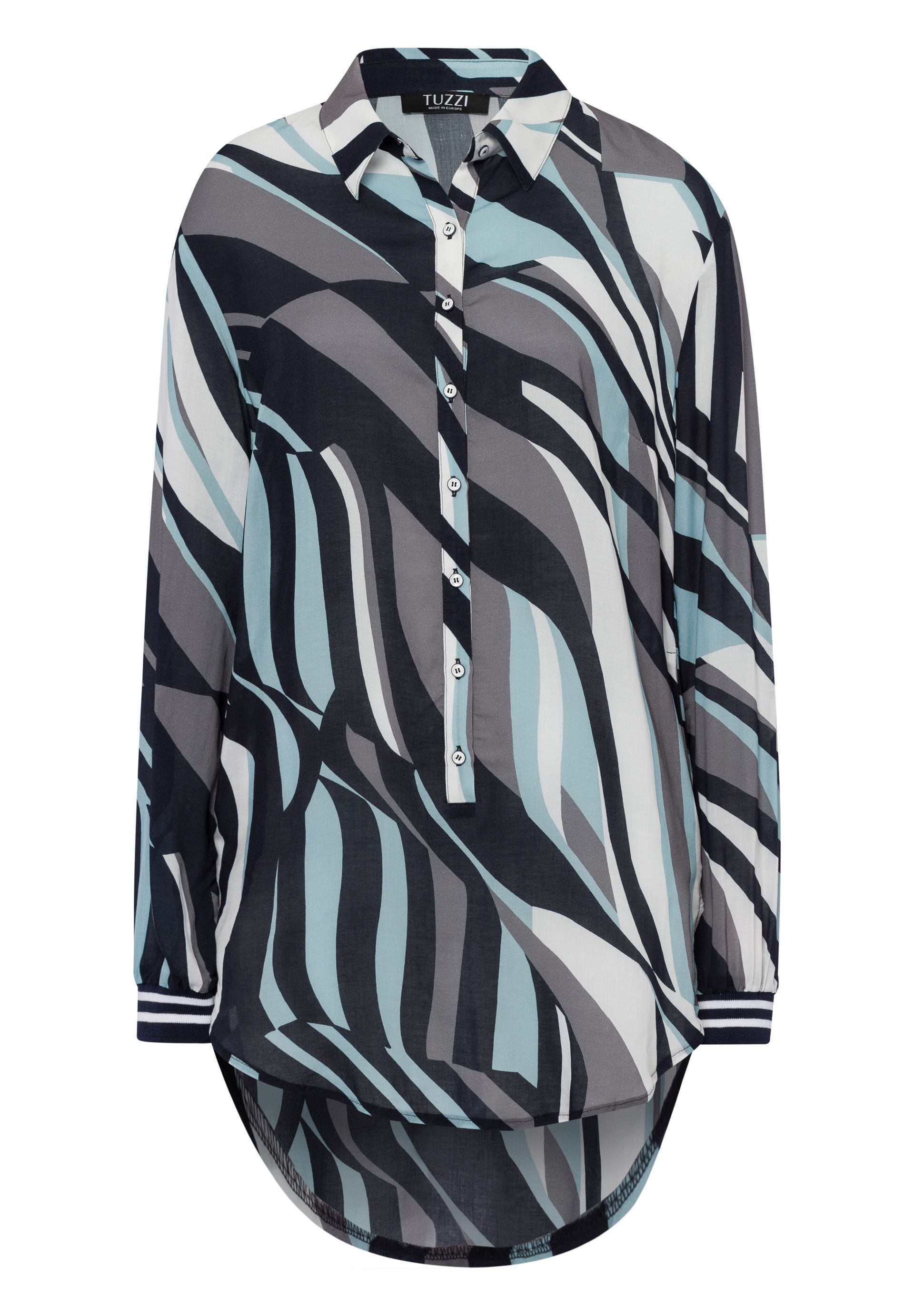 Longbluse mit geometrischem Muster-Print | Blusen | Collection | TUZZI