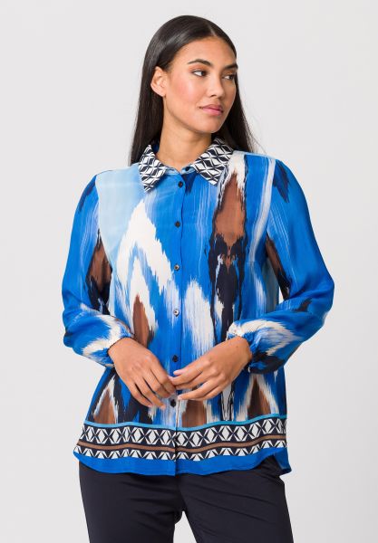 Bluse mit plakativem Alloverprint