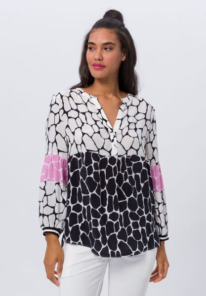 Bluse mit 3/4-Ärmeln und Alloverprint