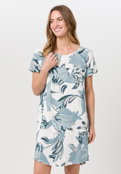 Langes Schlafhirt mit 1/2 Arm aus hautsympatischem Jersey