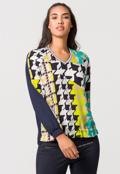 Blusenshirt mit gemusterter Front