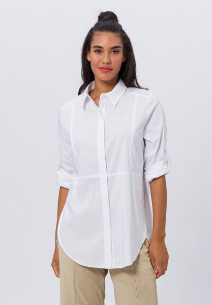Bluse mit verdeckter Knopfleiste
