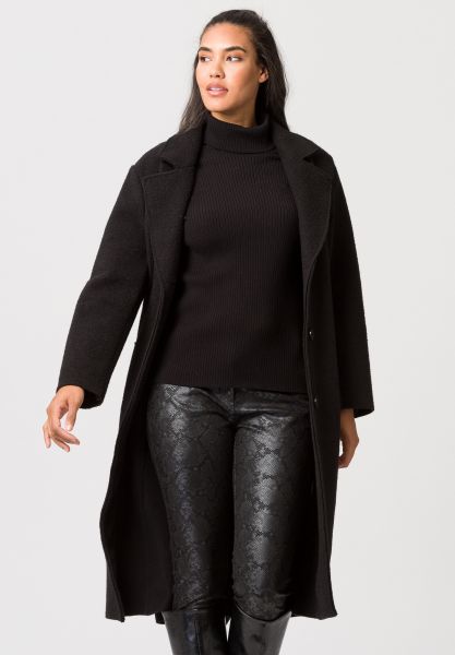 Langer Mantel aus kuschelig weichem Fleece
