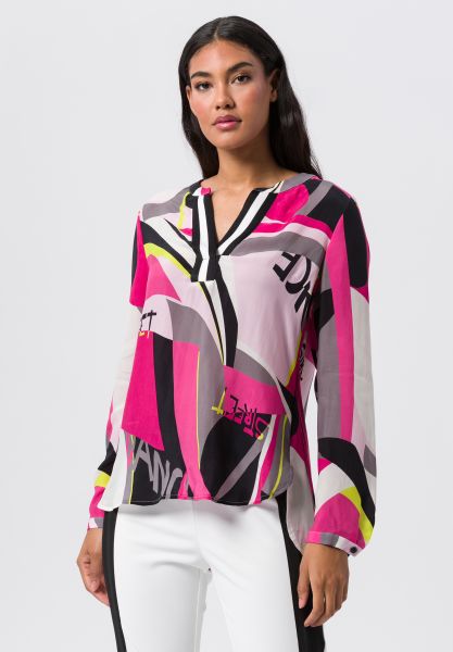 Bluse mit fantasievollem Musterprint