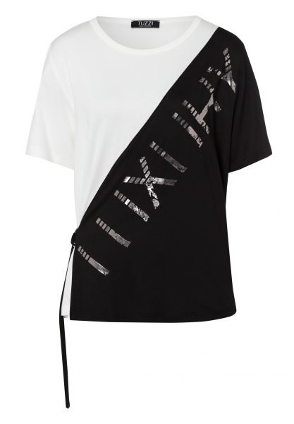 Shirt mit Typo-Print in Metallic-Optik