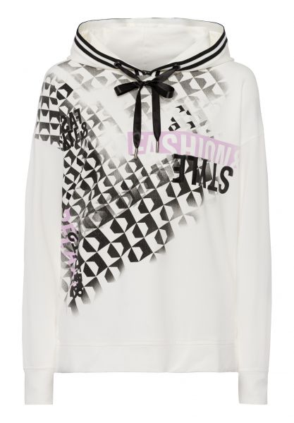 Sweatshirt mit abstraktem Front-Print