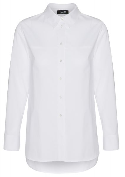 Longbluse mit weitem Fledermaus-Ärmel