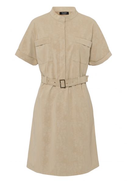 Kleid mit integriertem Gürtel und Kimonoärmeln