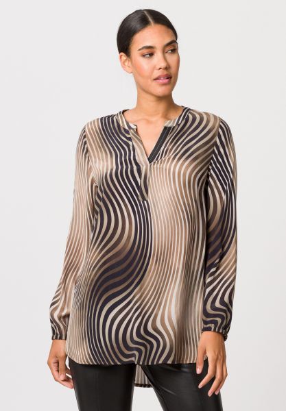 Longbluse mit Alloverprint