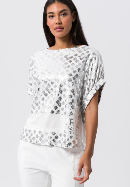 Shirt mit stilvollem Glanzmuster